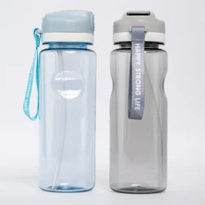 Clear Plastic Bottles with Colored Tops