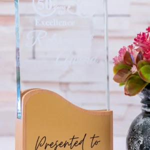 Rectangular Wooden Awards with Wooden Base