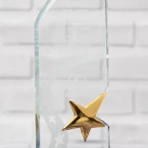 Sliced Glass Awards with Star - Image 2