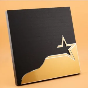 Square Black Wooden Award A5 Size