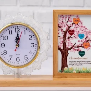 USB Photo Frame with Golden Clock