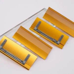 Gold Wide Replaceable Nametags - Image 2