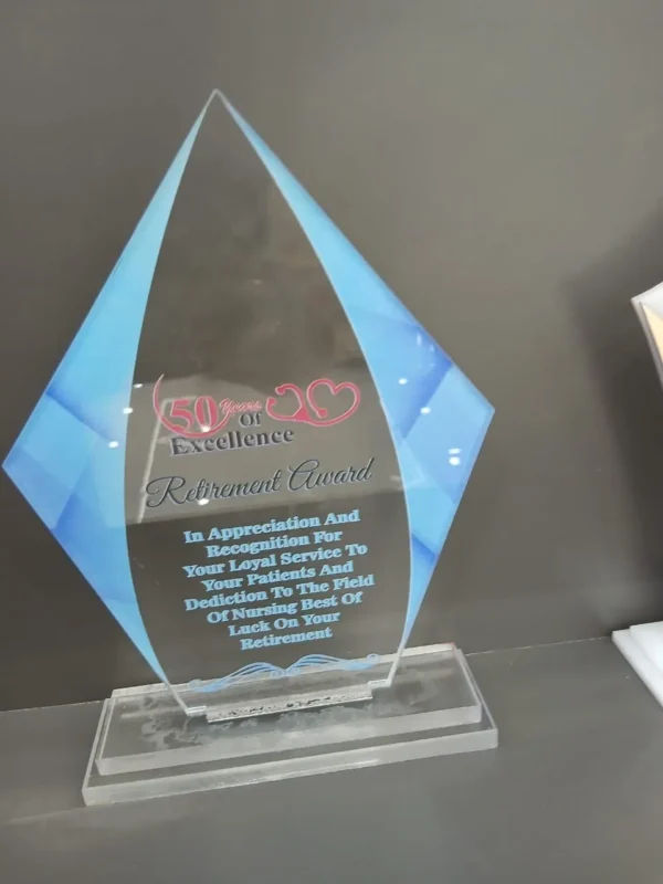 Diamond Shaped Acrylic Award Nairobi – Best Premium Crystal Look by Foreverbrand 0741371516
